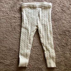 Baby gap cream cable knit leggings 12-18mo